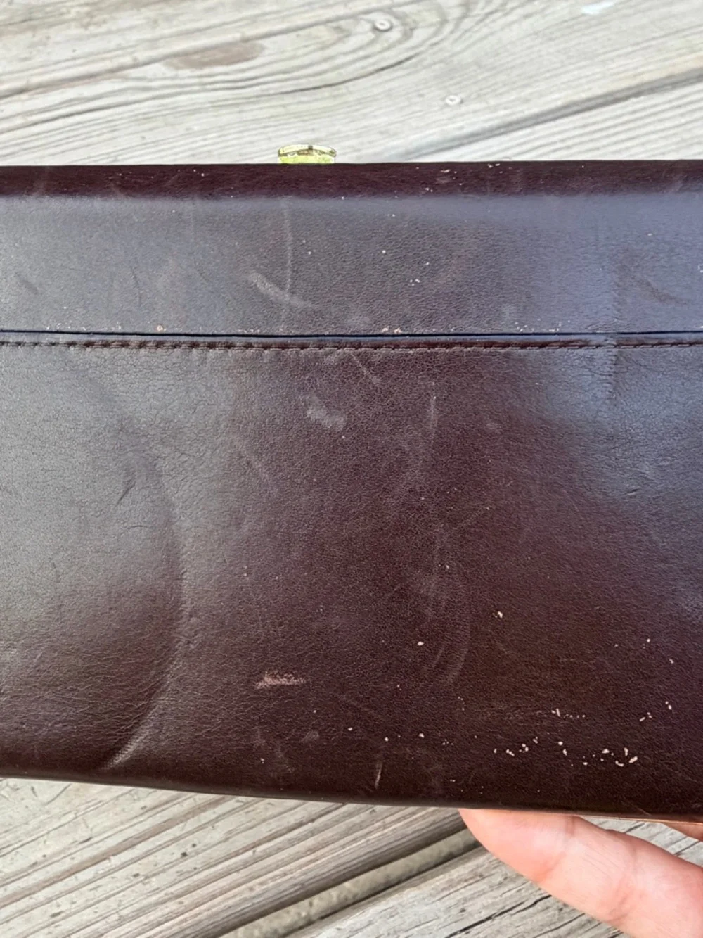 Vintage Abas‎ Brown Lamb Leather Wallet with Subtle Logo